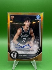 2025-26 Bowman Chrome Basketball #BCA-BA Ben Saraf RC True Gold Auto /50 Nets