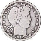 1912 50c Barber Half Dollar ~ VG