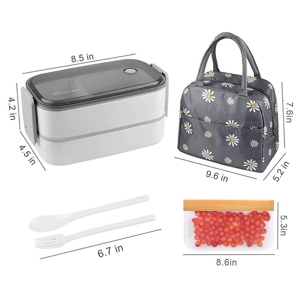 Leakproof Bento Box For Adults With Detachable Divider Lunch Kit Leakproof Bento Box For Adults With Detachable Divider Lunch Kit