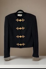 St. John Evening By Marie Gray Vintage Knit Jacket Black 8