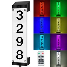Solar Address Numbers for House, Waterproof LED House Numbers for Outside Mod...