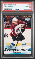 ✅ 2019-20 Upper Deck Young Guns Young Guns Cale Makar RC PSA 10 #493 NORRIS DPOY