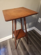 Antique Solid Wood Side Table Plant Stand