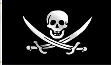 DMSE John Jack Rackham Calico Jack Pirate Cross Swords Skull Flag 3X5 Ft Foot...