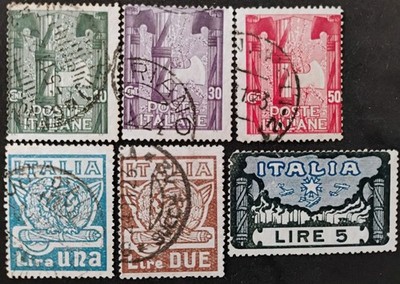Italy   Regno   Fascio /  Marcia su Roma    Lot of 6 stamps   Used