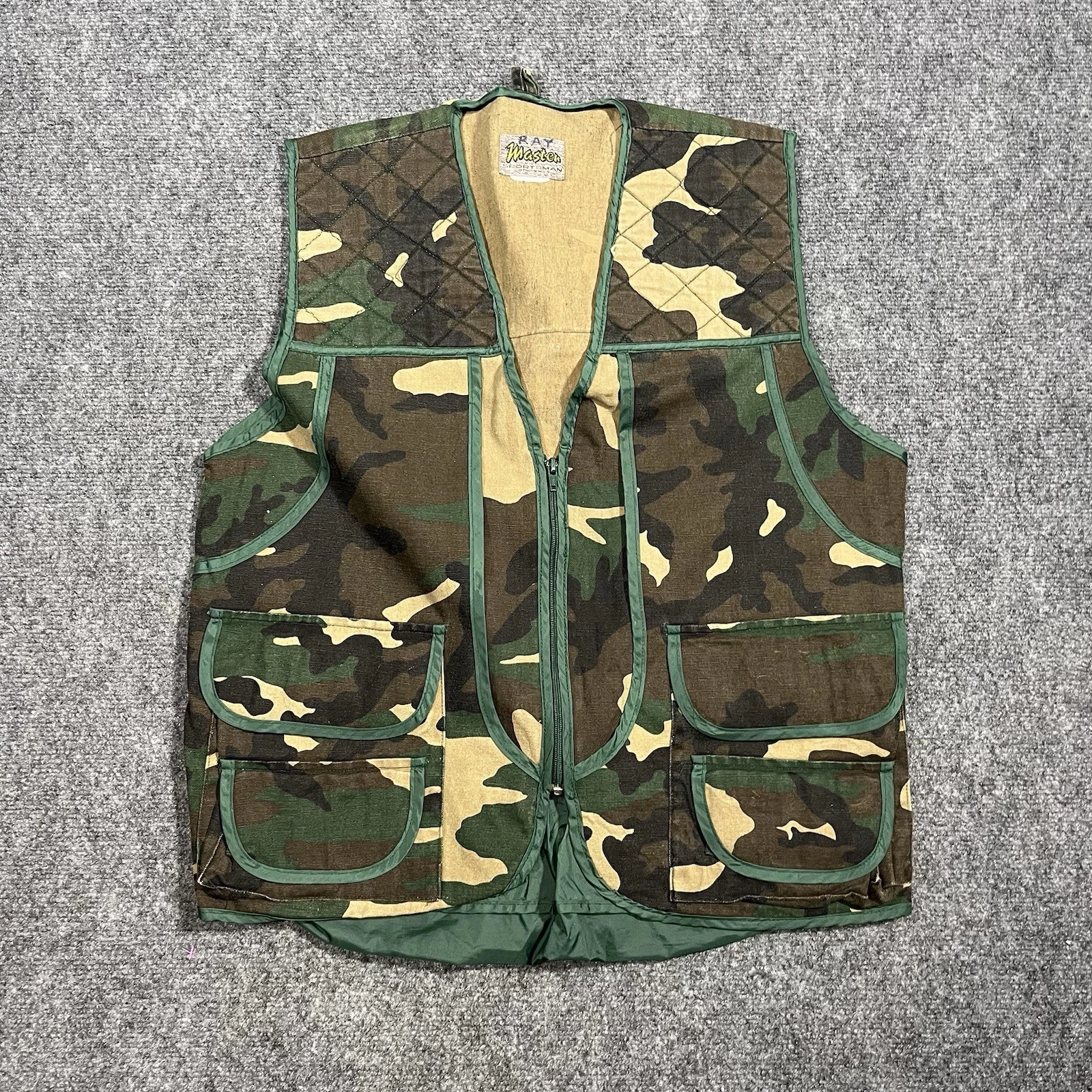 VTG Master Sportsman Hunting Shooting Vest Men Ammo Pockets Back Game Pouch Camo