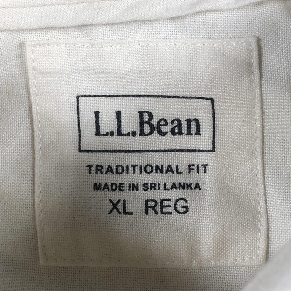Camisa de vestir L.L.Bean para hombre XL ajuste tradicional con botones manga larga bolsillo Foto 2 de 4
