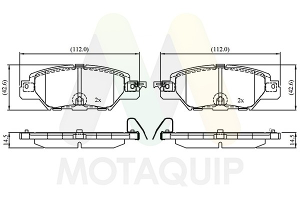 Bremsbelagsatz Scheibenbremse Motaquip LVXL1955 FüR Mazda CX KF KE GH Van KE107-image