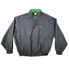 VTG Winnebago Men's 2XL Navy Teal 90s USA Made Bomber Windbreaker Zip Jacket RV