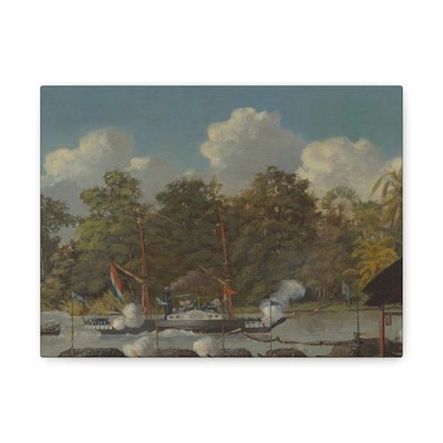Frederik Lambertus Geerling - Tafereel uit de Kongsi-oorlogen - Canvas Wall Art