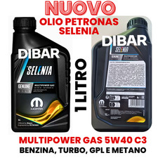 PETRONAS SELENIA MULTIPOWER GAS OIL 5W40 C3 API SP 1L PETROL TURBO LPG METHANE