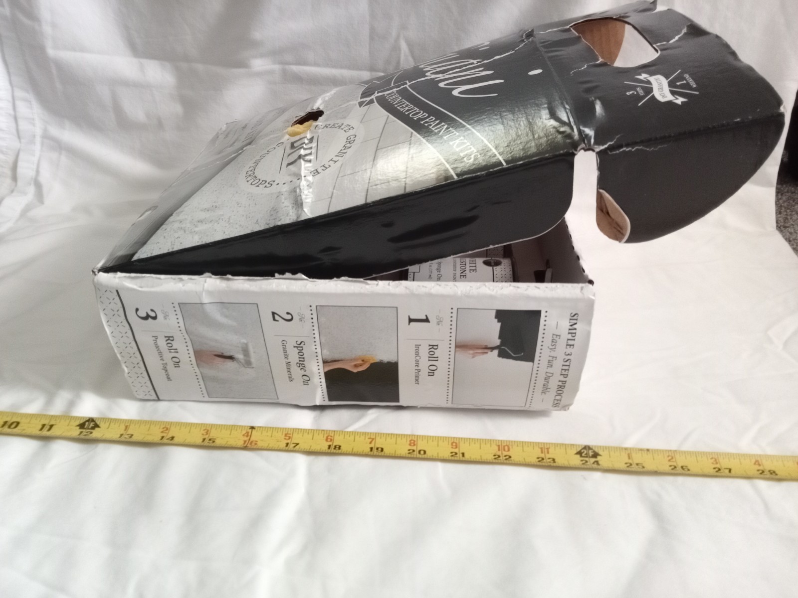 GRANITE COUNTERTOP PAINT white diamond (Kit Has Everything You Need), open box.