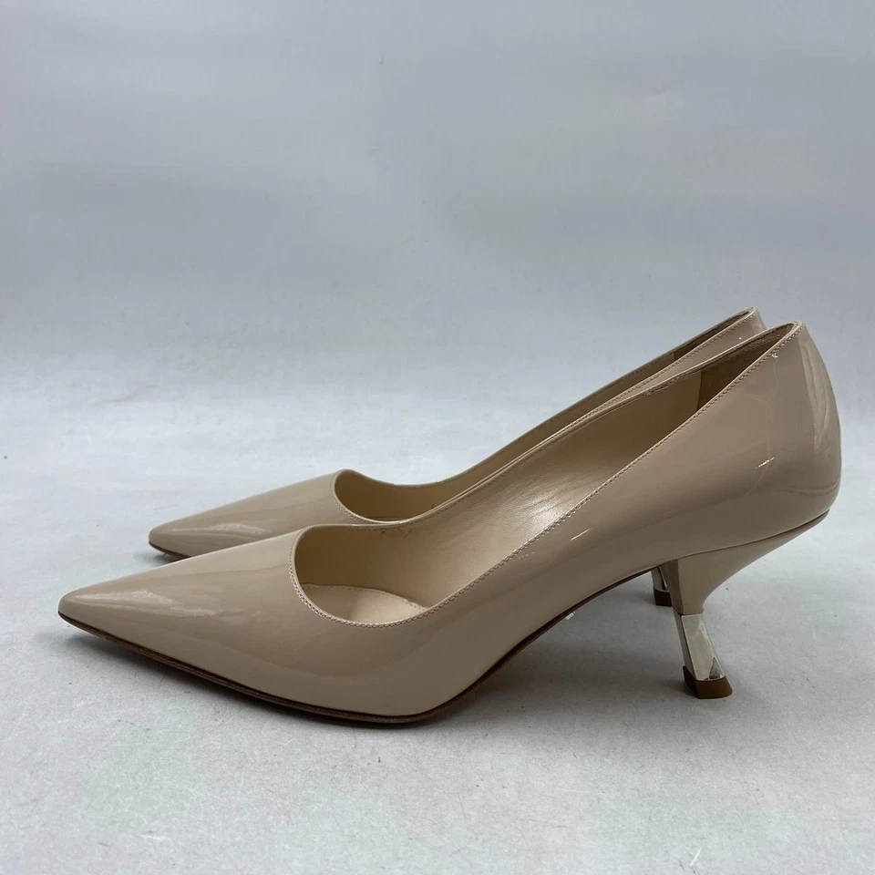 Auténticos tacones Prada para mujer beige charol punta talla EU 39,5 Foto 3 de 4