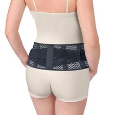 Ultra Breathable Slim Back Brace for Women and Men, Low-Profile Mesh Back S...