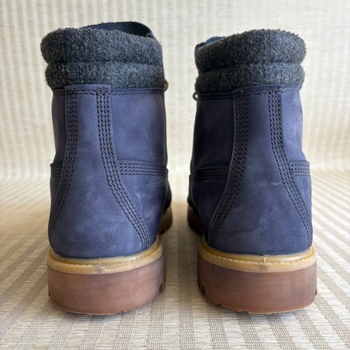 Timberland 6 Inch Premium Boots Mens Size 12 Navy Blue Suede Waterproof Shoes - Picture 11 of 24