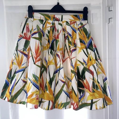 Karen Millen Skater Skirt Uk 12 Bird Of Paradise Pattern