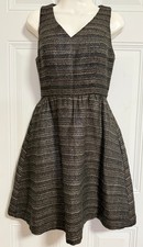 Moulinette Soeurs Dress Anthropologie Career Layering Chic Luxury Metallic SZ 0