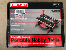 New Craftsman Portable Hobby Table Adjustable Clamping Bench Wood Workstation