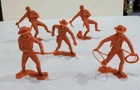 Lots of 5 Vintage 1964 Louis Marx & Co. Cowboys  and Lawmen 6" Plastic Figures