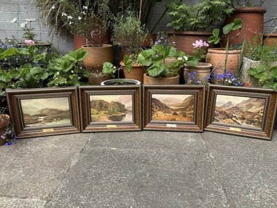 Collection Of Lake District Textured Prints On Board Rydal Waters, Borrowdale