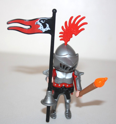 PLAYMOBIL 6001 FALKENRITTER MIT FLAGGE FACKEL
