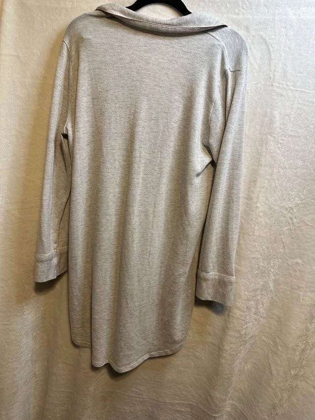 Victoria’s Secret Mujer M Gris Camisa para Dormir Botón Frontal Salón Camisón Suave Foto 2 de 4