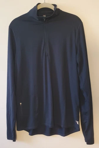 VUORI Performance Mens Pullover Sz S Stretch 1/4 Zip Pocket Activewear Black