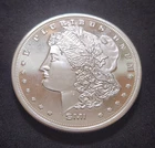 SMI Morgan Design 1 Troy Oz Silver Round • .999 Fine • Sunshine Mint • T2