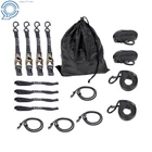4 Pack 1Inch x 15 Ft Ratchet Tie Down Straps 2200 LB Break Strength S-Hook