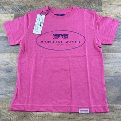 Watching Waves Size Large Youth Pink Tee Shirt Top Private Selection Apparel