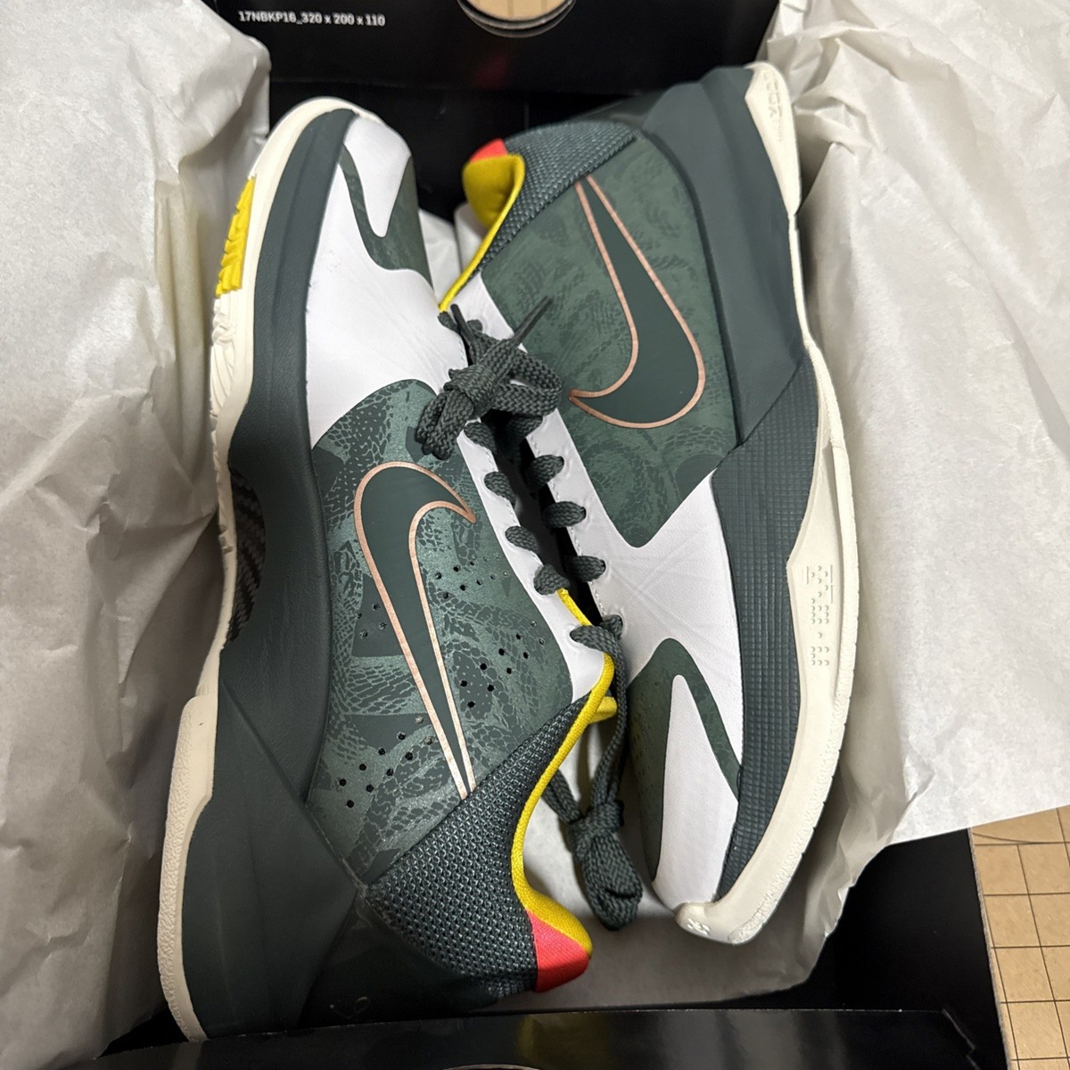 Nike Kobe 5 Protro EYBL Men's Green Basketball Shoes CD4991-300