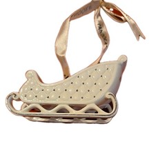 Pandora Porcelain Christmas Sleigh Ornament 2014. No Box