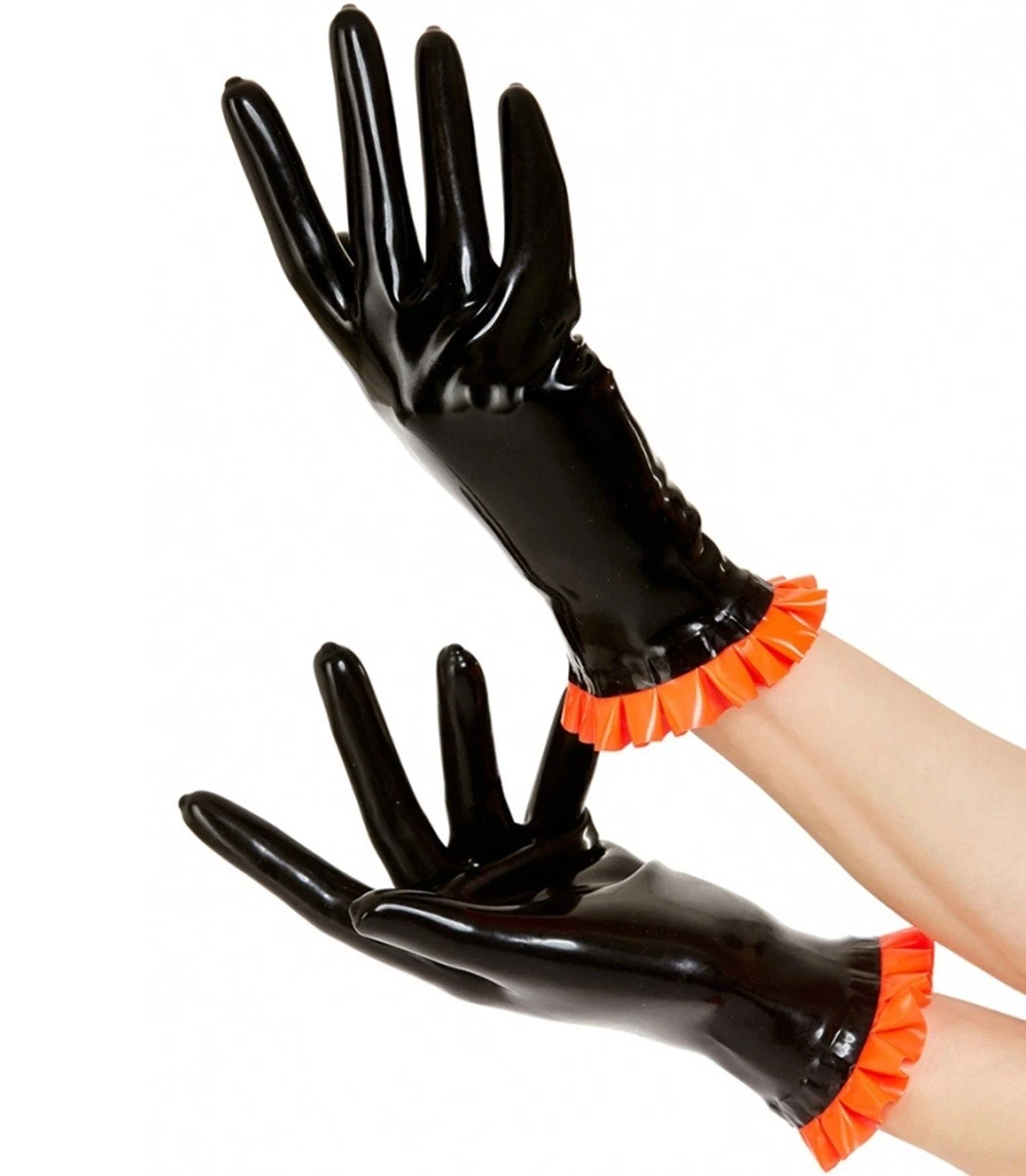 Latex Rubber Gummi maid ruffles wrist Gloves mittens customized 0.4mm #012
Opens in a new window or