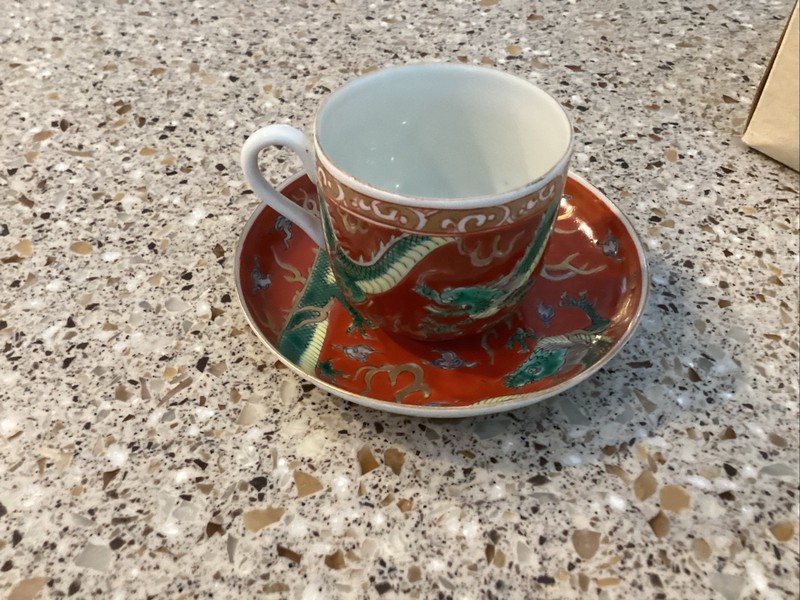 Vintage Japanese Moriage Dragonware
