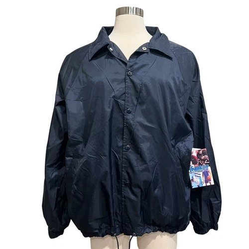 Franklin Sports Windbreaker M Navy Jacket Snap Buttons Nylon Vintage 90’s - product listing photo