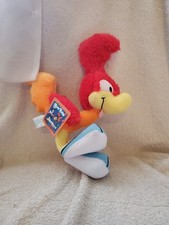VTG 1990 WB Looney Tunes Road Runner Plush Stuffed Animal, Pose-Able