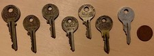 Lot Of 7 Old Antique Genuine Yale Lock Keys