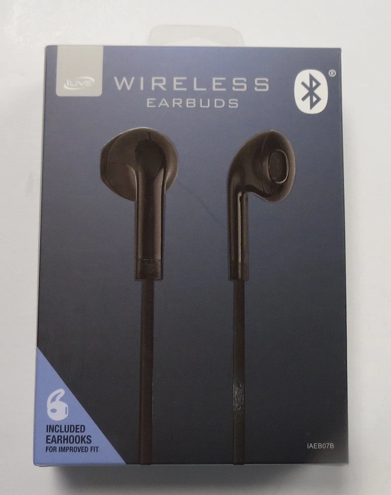 iLive IAEB07B Wireless Earbud Headphones Black New eBay