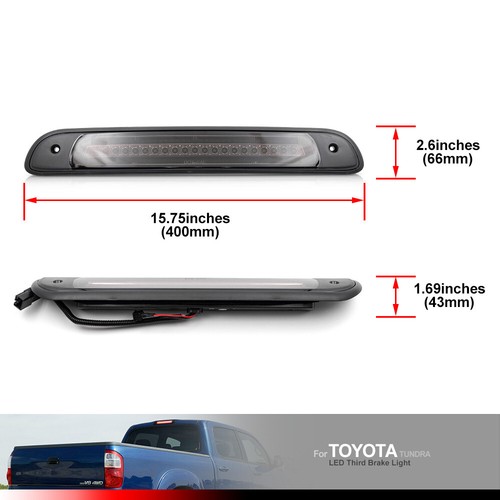 Tercera luz de freno/parada trasera LED ahumada lámpara de carga para Toyota Tundra 00-06 1x - Imagen 8 de 11