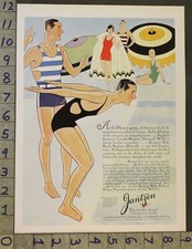 1929 SWIMWEAR FASHION MEN JANTZEN BEACH DECO CLARK ART AD 27815