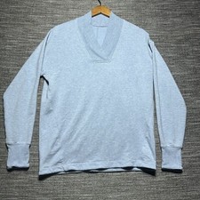 Athleta Clarity Sweater Women's S Blue V Neck Tencel 303016