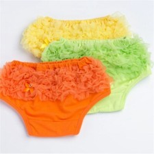 Newborn Layers PP Diaper Cover Ruffle Bloomers Skirts Baby Girls Pants Shorts