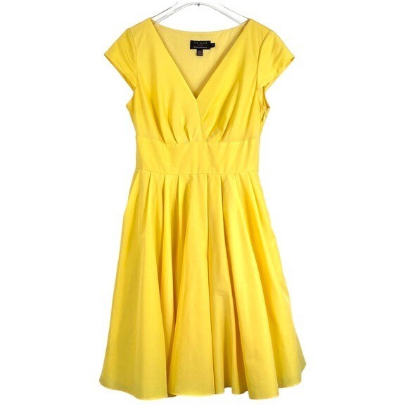 ted baker yellow skater dress Ted Baker Tezz Skater Dress