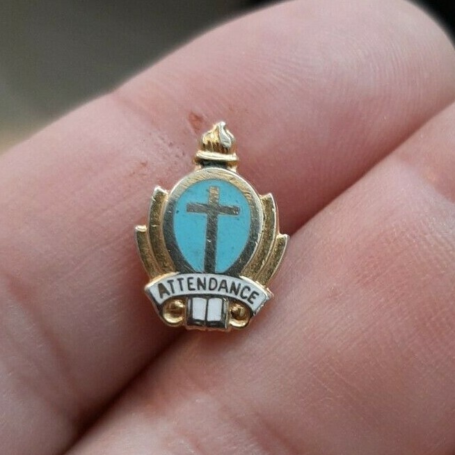 Attendance Vintage Metal Pinback