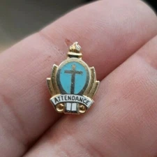 Attendance Vintage Metal Pinback
