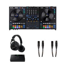 Set of Rane FOUR DJ Controller  HDJ-F10 Wireless Headphones  2x XLR Cables