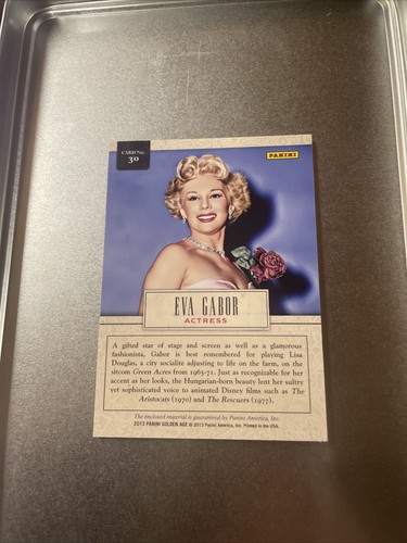 Eva Gabor 2013 Panini Golden Age MUSEUM AGE RELIC Memorabilia - Picture 5 of 6