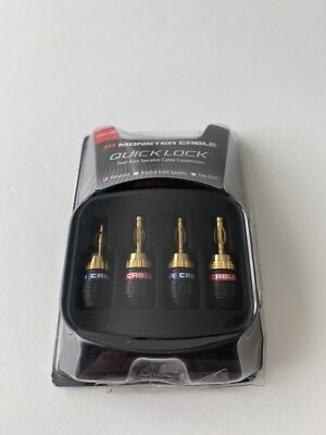 Quick Plug Monster Monster Cable Quick Lock Bananas Tool-Free Speaker Cable Connectors ...