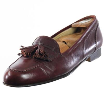 BRAGANO by COLE HAAN Tassel Loafers Dress Shoes N Burgundy ITALY 