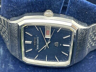 Vintage SEIKO KING QUARTZ Watch Twin Quartz Blue Boxed 9723 Vintage SEIKO KING QUARTZ Watch Twin Quartz Blue Boxed 9723